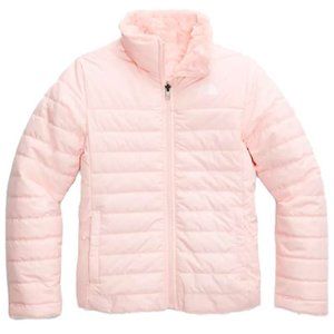 THE NORTH FACE REVERSIBLE MOSSBUD SWIRL JACKET GIRLS' SIZE M 10/12 PINK SALT